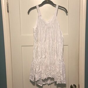 Eyelet tank dress